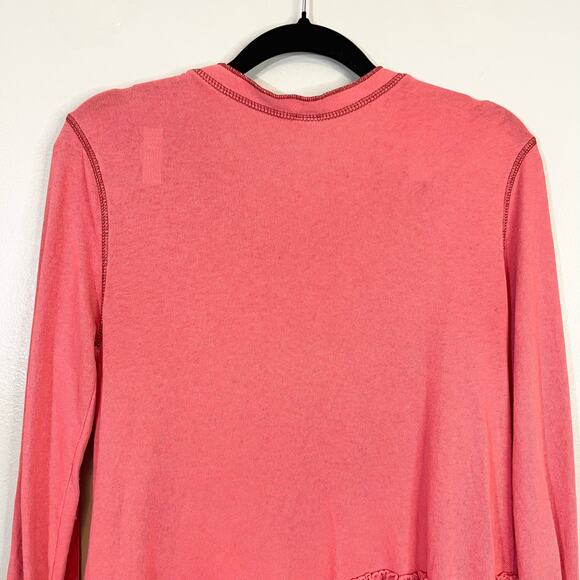 We The Free People Women's Pink Long Sleeve Peplum Ruffle Cotton Top Size XS - Picture 7 of 9